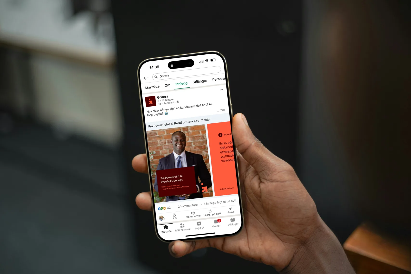 Gritera visuelt fremstilt